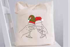 Christmas Wine glasses, Machine embroidery design Product Image 2