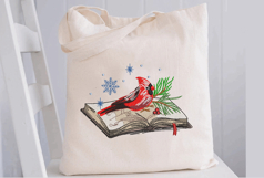 Christmas Cardinal, Book Machine Embroidery Design. Product Image 2