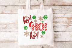 HO HO HO Snowflakes, Christmas Machine Embroidery Design Product Image 2