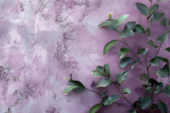 Cleyera Japonica Plant with Purple Background Wallpaper Product Image 1