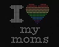 Rhinestone LGBT Parents Pride Heart SVG Template File Product Image 3