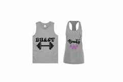 Workout SVG, Beast and Beauty Svg, Gym Svg, Fitness Svg Product Image 2