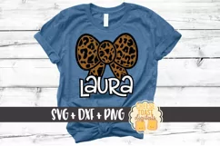 Leopard Print Hair Bow - Valentine's Day SVG PNG DXF Files Product Image 1