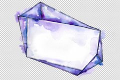Crystals pink and blue Watercolor png Product Image 3