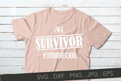 100 days of school, I&#039;m a survivor Teacher Student 100th day Product Image 2