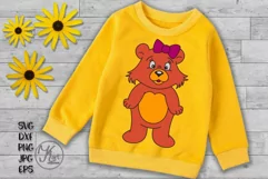 bear svg, cute bear svg, cute bear clipart, bear boy girl Product Image 3