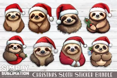Christmas Sloth Stickers | Png Stickers | Sloth Png Product Image 2