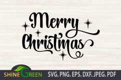 Merry Christmas SVG - Arabesque, Round Ornament Product Image 2