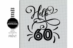 60 Birthday Shirt SVG, Happy Birthday SVG, Birthday Tee SVG Product Image 2