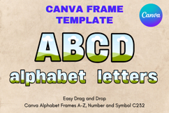 Canva Letters Frame Alphabet Template Font Add Photo_C244 Product Image 1