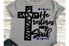 Faith svg DXF JPEG Silhouette Cameo Cricut Restores my soul Product Image 1