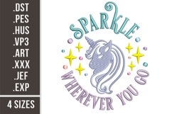 Sparkle Wherever You Go l Embroidery design Product Image 1