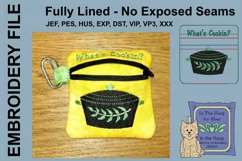 What's Cookin Zipper Bag / Fully Lined, 4X4 HOOP Product Image 2