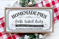 Homemade Fresh Pies - Farmhouse Kitchen Sign - SVG DXF EPS Product Image 1