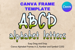 Canva Letters Frame Alphabet Template Font Add Photo_C250 Product Image 1