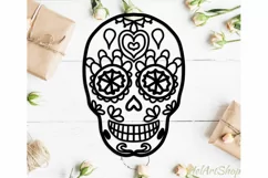 Sugar skull svg, cinco de mayo svg, mexican svg cutting file Product Image 1