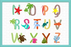 Under the sea monogram font clipart svg dxf cuttable svg dxf Product Image 6