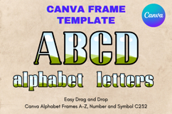 Canva Letters Frame Alphabet Template Font Add Photo_C256 Product Image 1