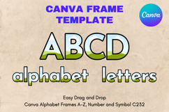 Canva Letters Frame Alphabet Template Font Add Photo_C258 Product Image 1