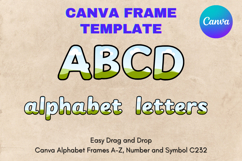 Canva Letters Frame Alphabet Template Font Add Photo_C261 Product Image 1