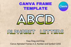 Canva Letters Frame Alphabet Template Font Add Photo_C262 Product Image 1