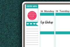 Eye Checkup Planner Sticker I Script Words Planner Stickers Product Image 2