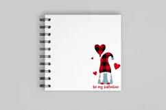 Valentine Buffalo plaid Gnome Girl, love quotes, heart svg. Product Image 5