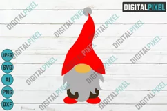 Gnome SVG Christmas SVG PNG JPEG DXF Circut Cut Silhouette 3 Product Image 1
