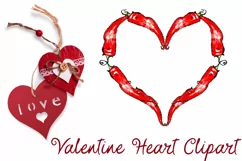 Valentine pepper Heart Clipart. Love Png Product Image 1