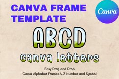Canva Letters Frame Alphabet Template Font Easy Add PhotoC29 Product Image 1