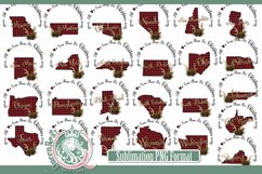 50 Red Plaid Christmas States Sublimation Bundle Product Image 3