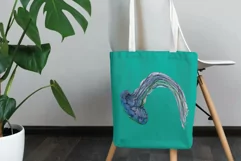 Jellyfish watercolor design, colorful sea jelly wall decor. Product Image 13