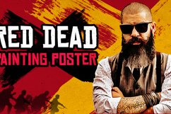 Red Dead Paing Poster PhotoshopEffect Product Image 2