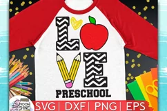 Preschool School Love SVG DXF PNG EPS Cutting Files Product Image 1