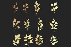 Valentine Gold Leaves PNG Golden 36 Elements Product Image 3