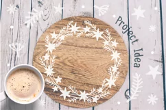 Floral X-mas Wreath SVG, Christmas Decor Cut File Product Image 2