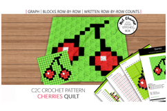 C2C Crochet Quilt pattern - Cherries Product Image 1