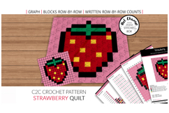 C2C Crochet Quilt pattern - Strawberry Product Image 1