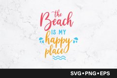 The beach is my happy place quote svg Product Image 1