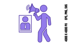 Colored Election Campaign Icon Product Image 1