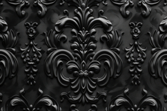 Black Floral Pattern Background Wallpaper Product Image 1