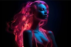 Neon glow portrait of a woman Product Image 1