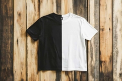 Black and White T-Shirt Mockup | Gildan T-shirts Product Image 1