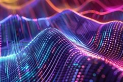 Abstract Digital Wave Background Wallpaper Product Image 1