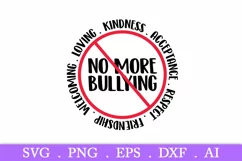 SALE! No more bullying svg, anti bully svg, anti bullying Product Image 2