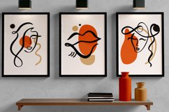 Set of Three Abstract Face Digital Print Frame not included Product Image 2