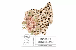 Ohio state png files for sublimation. Leopard print clipart Product Image 1