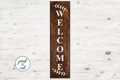 Welcome sign Modern Farmhouse Style Antlers Wreath svg print Product Image 4