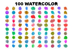100 watercolor vector set Product Image 1