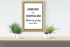 Home Bed or Hospital Bed Wall Art Printables-Stay Home Product Image 2